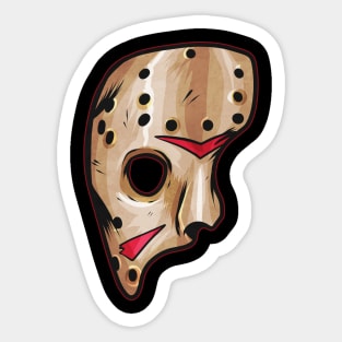 Scary Hockey Mask Costume Halloween Sticker